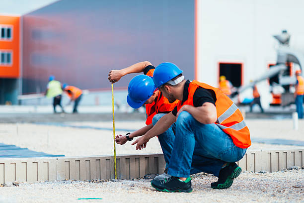 Concrete walkway installation